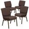 Emma and Oliver 4 Pack 21''W Church Chair with Book Rack
